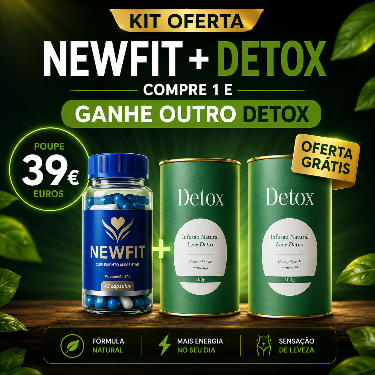 KIT NEWFIT +Detox oferta do segundo Detox